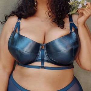 NWOT Playful Promises X Gabi Leatheret Bra,36H/36K